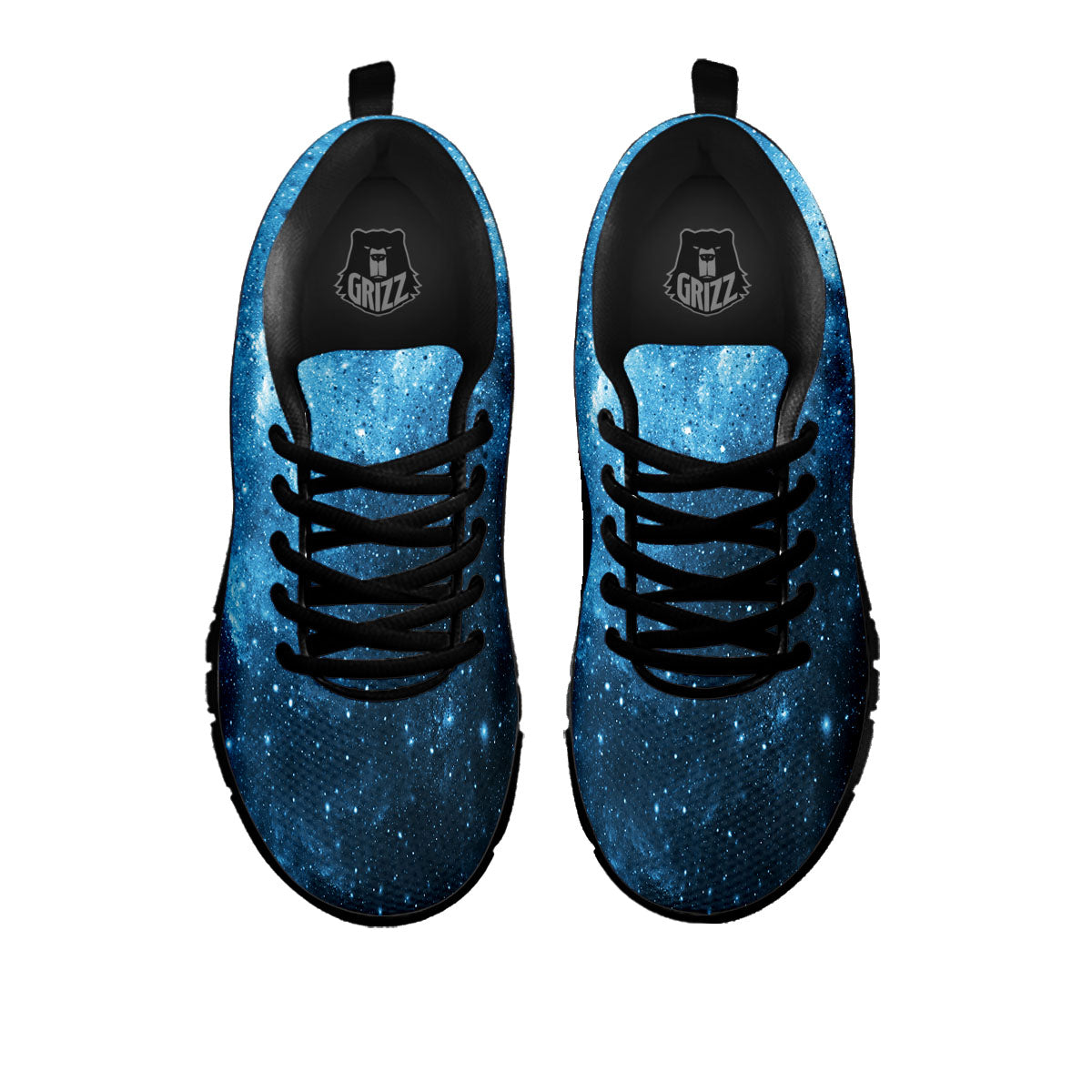 Galaxy Space White Cloud Print Black Sneaker-grizzshop