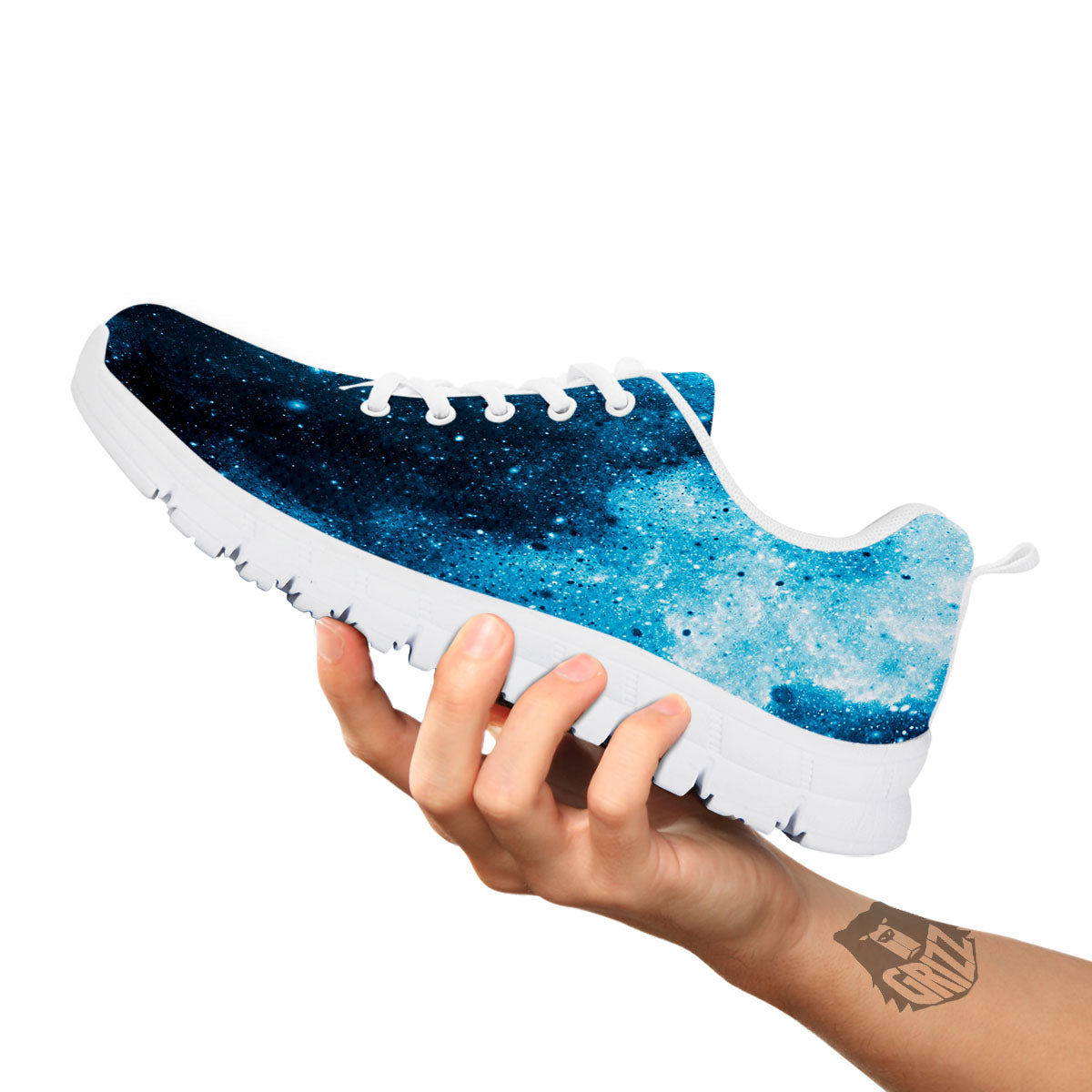 Galaxy Space White Cloud Print White Sneaker-grizzshop