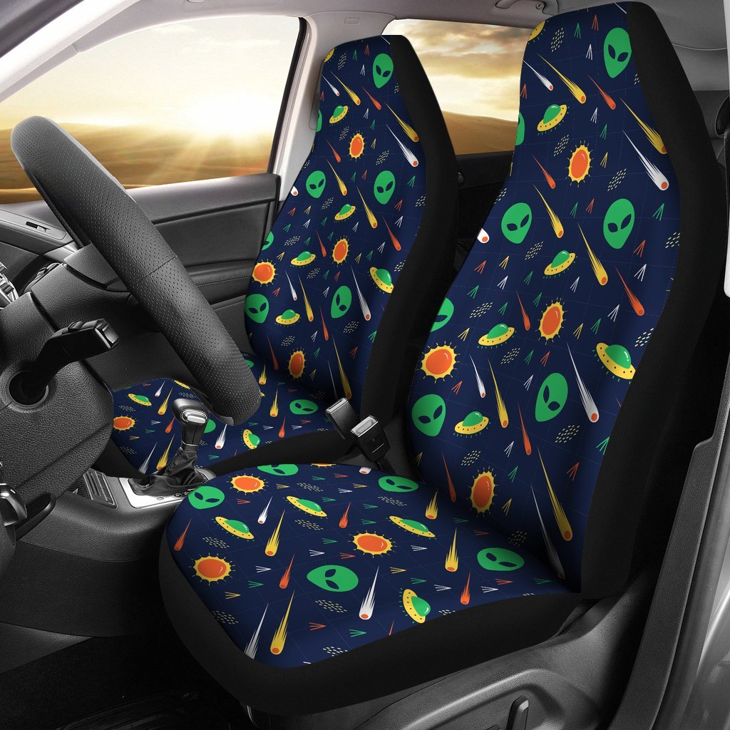 Galaxy Comet Alien Ufo Pattern Print Universal Fit Car Seat Cover-grizzshop