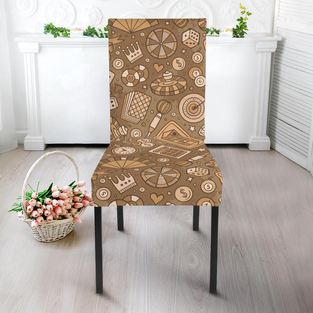 Gambling Poker Pattern Print Chair Cover-grizzshop