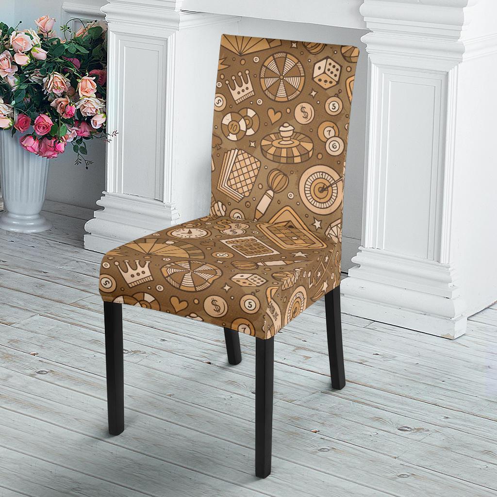 Gambling Poker Pattern Print Chair Cover-grizzshop