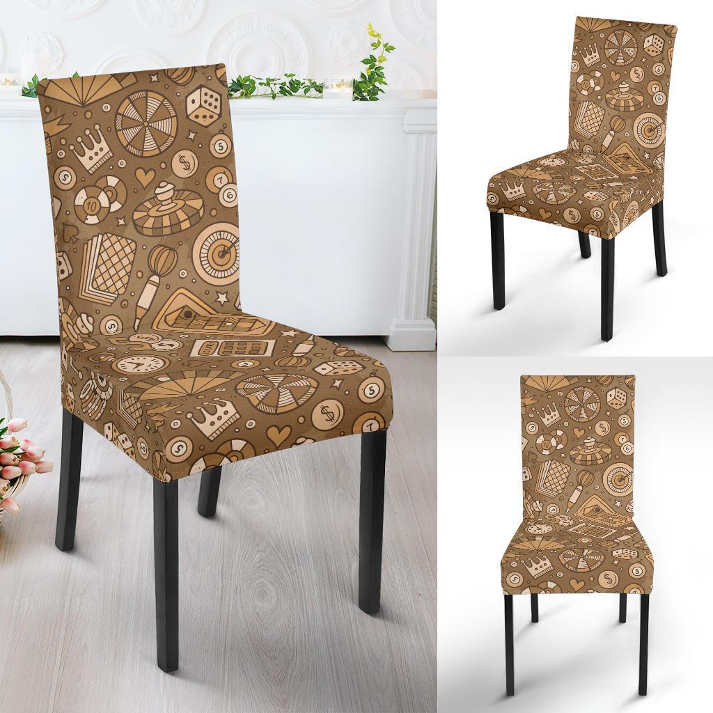 Gambling Poker Pattern Print Chair Cover-grizzshop