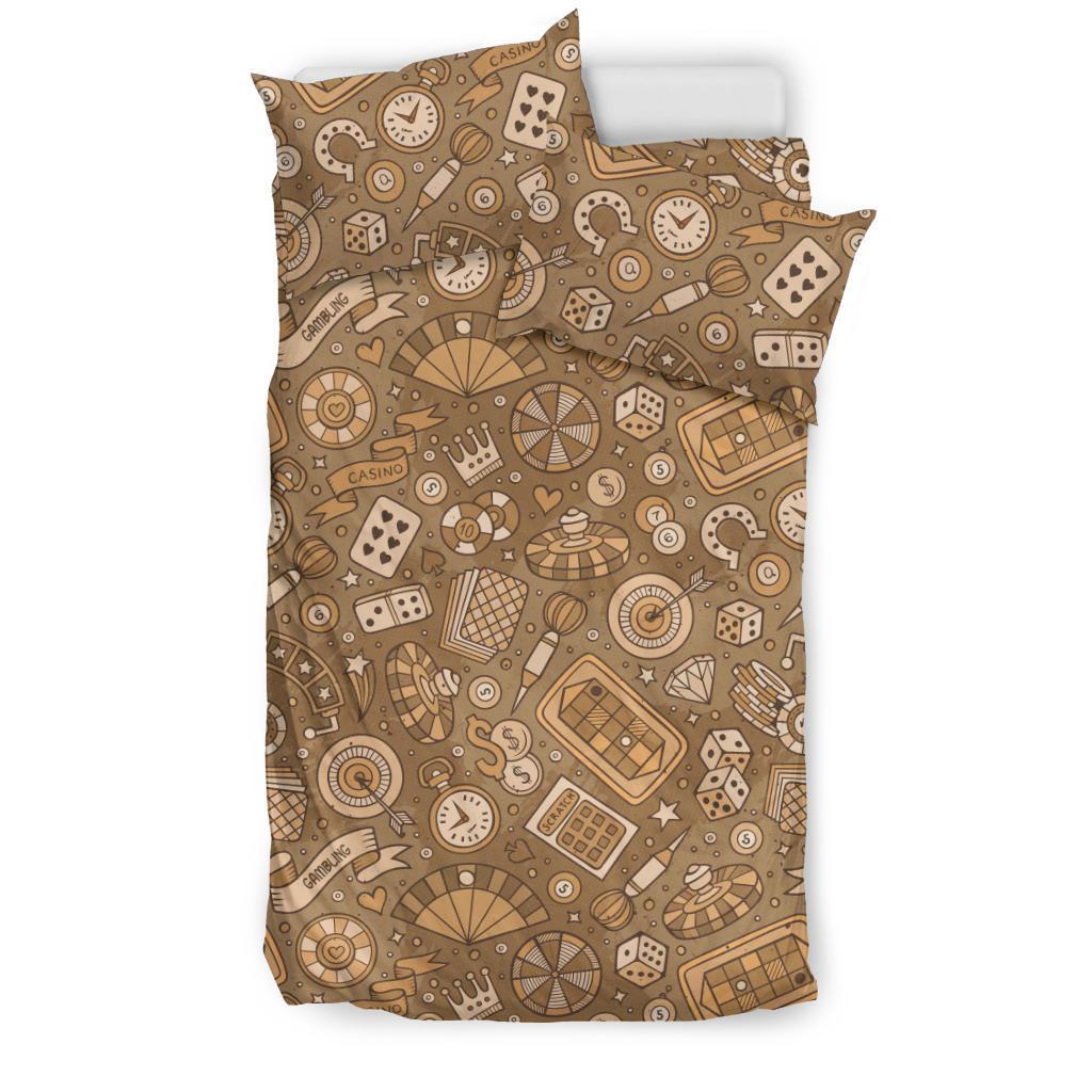 Gambling Poker Pattern Print Duvet Cover Bedding Set-grizzshop