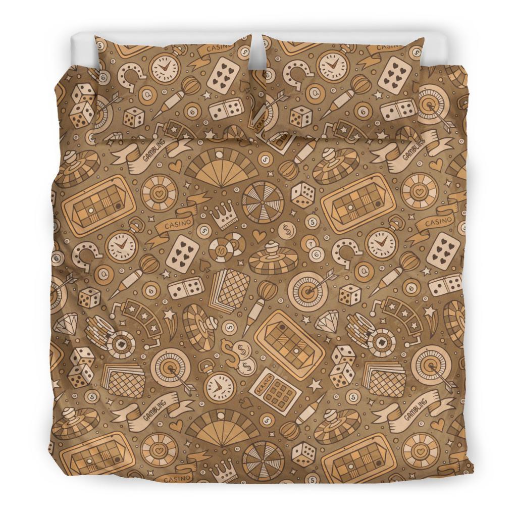 Gambling Poker Pattern Print Duvet Cover Bedding Set-grizzshop