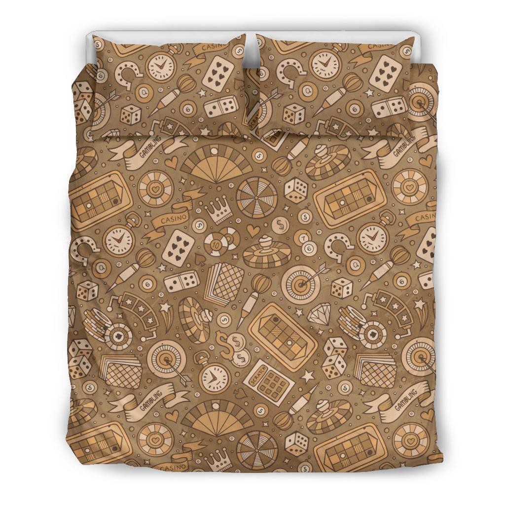 Gambling Poker Pattern Print Duvet Cover Bedding Set-grizzshop