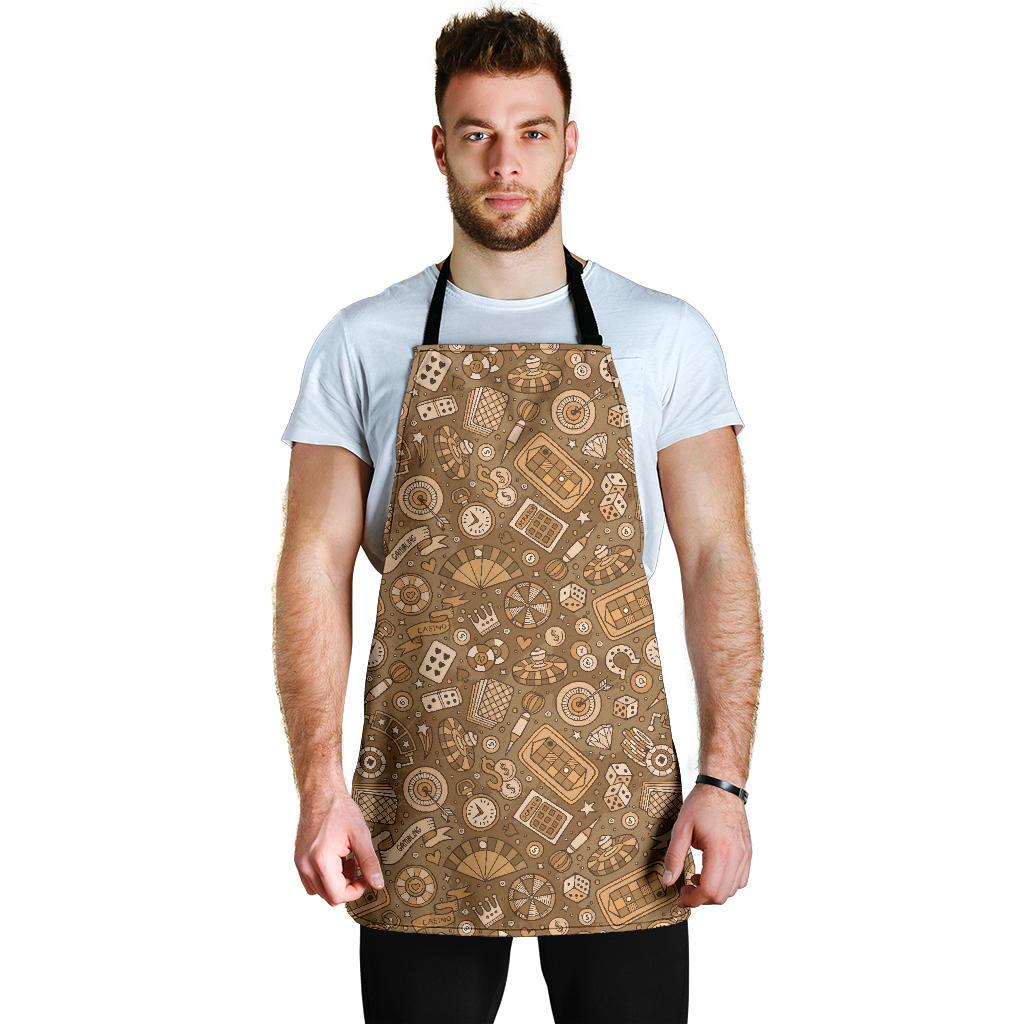 Gambling Poker Pattern Print Men's Apron-grizzshop