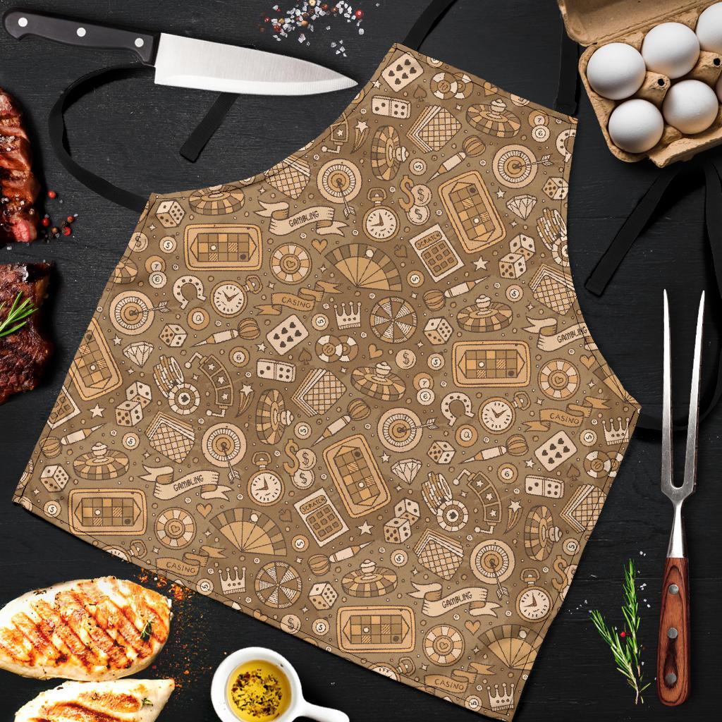 Gambling Poker Pattern Print Men's Apron-grizzshop