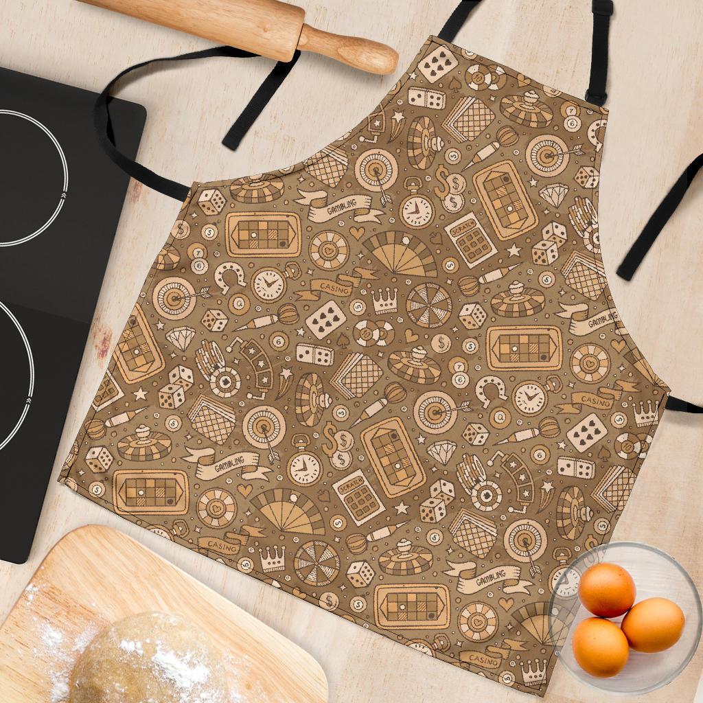 Gambling Poker Pattern Print Women's Apron-grizzshop