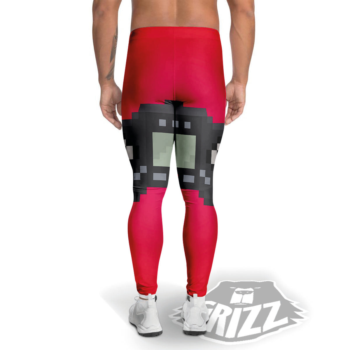 Game Items 8-Bit Pixel Print Men's Leggings-grizzshop