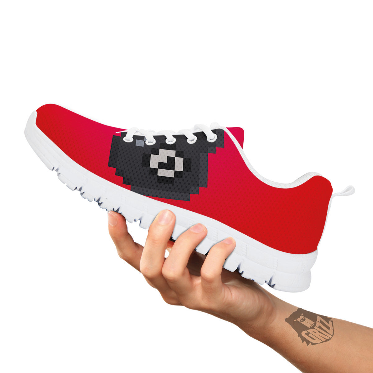 Game Items 8-Bit Pixel Print White Sneaker-grizzshop