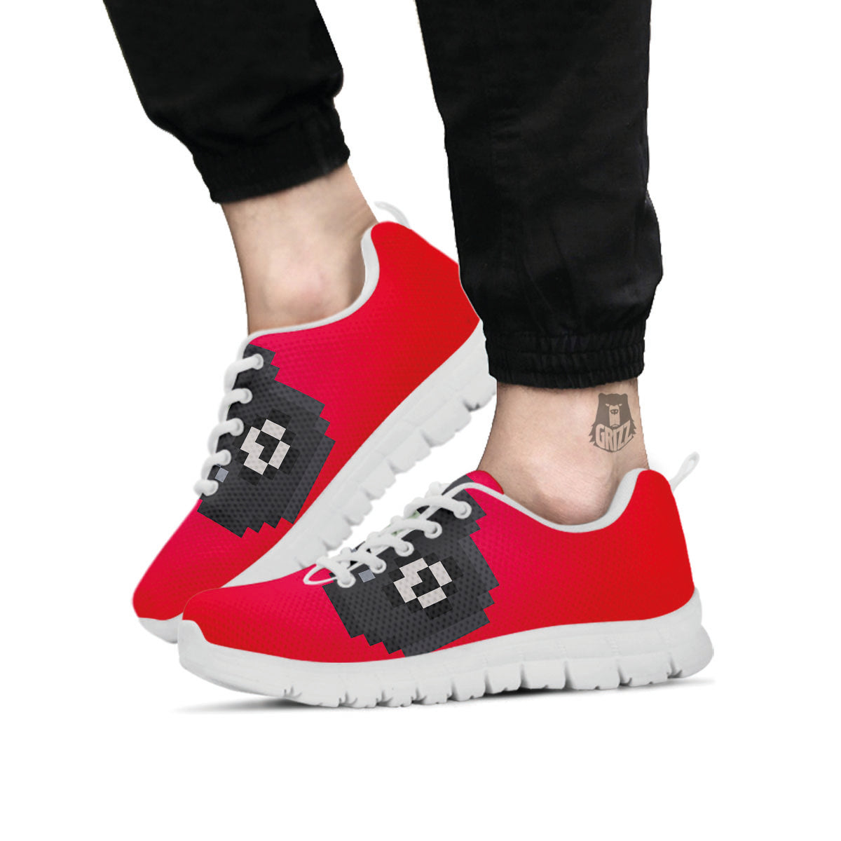 Game Items 8-Bit Pixel Print White Sneaker-grizzshop