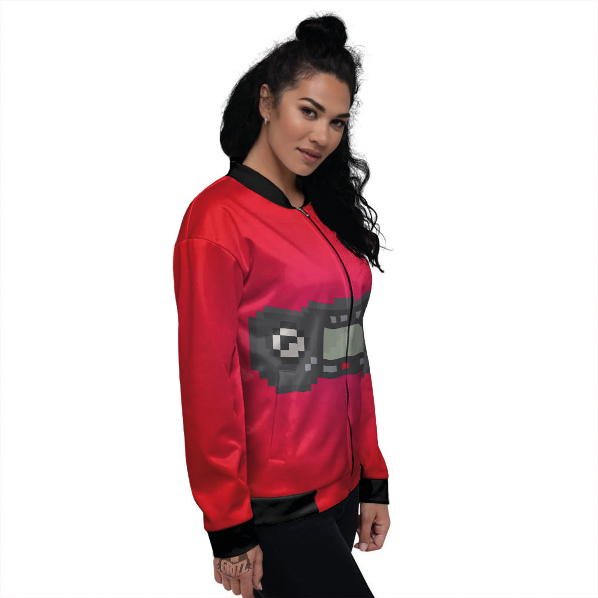 Game Items 8-Bit Pixel Print Women's Bomber Jacket-grizzshop