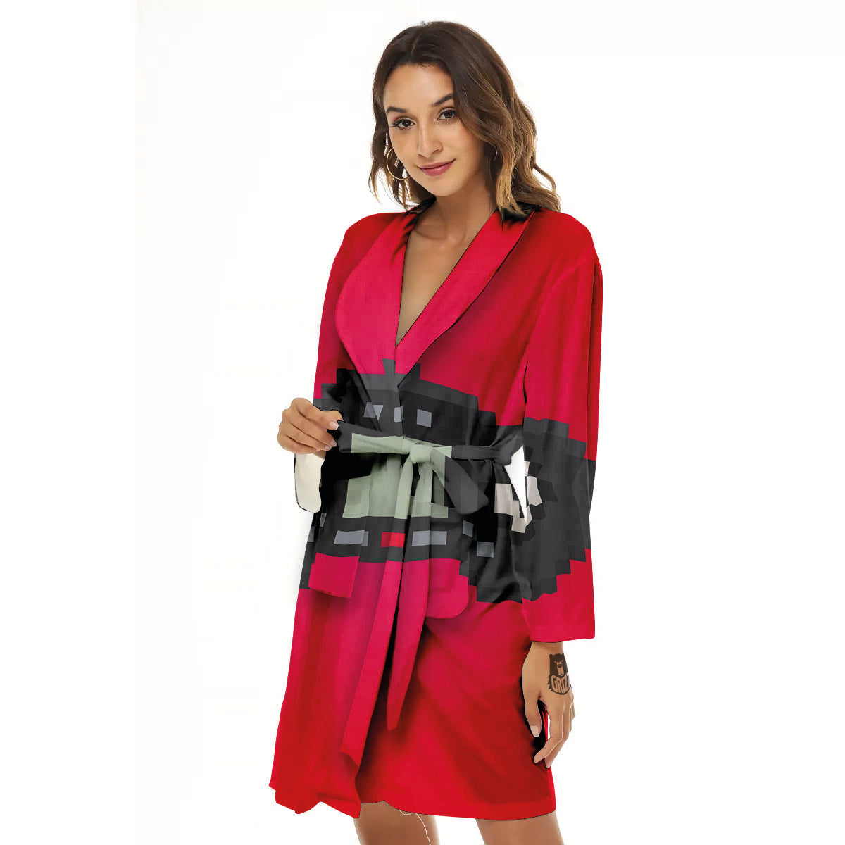 Game Items 8-Bit Pixel Print Women's Robe-grizzshop