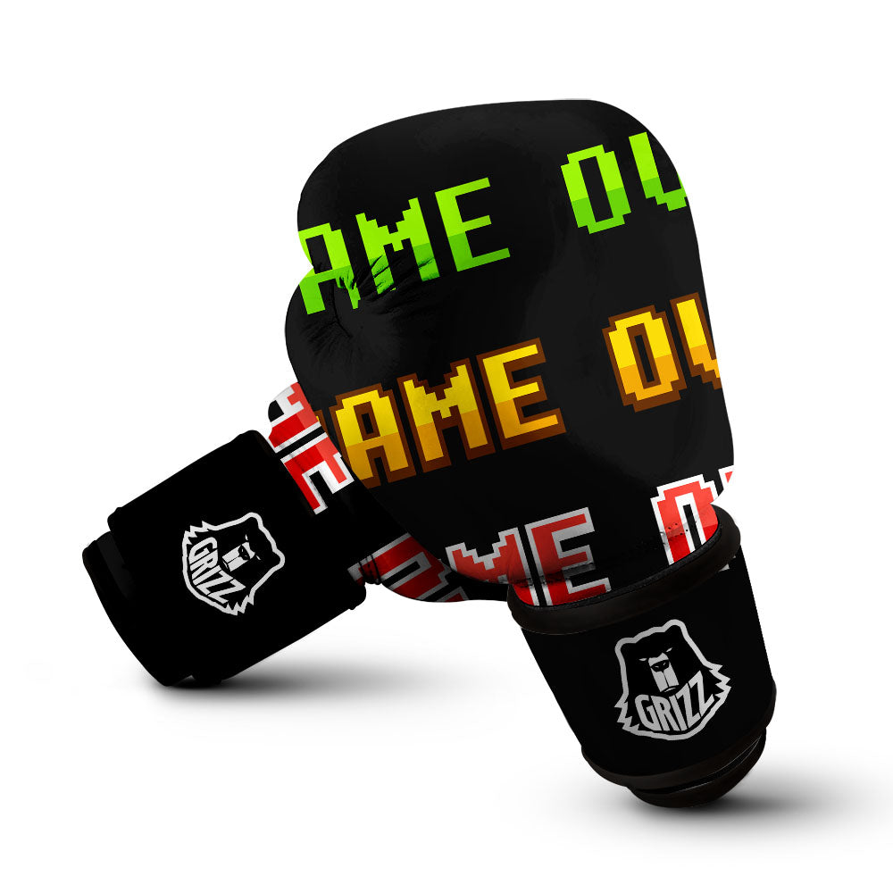 Game Over 8-Bit Print Boxing Gloves-grizzshop