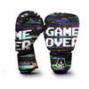 Game Over Text Glitch Effect Print Boxing Gloves-grizzshop