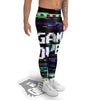 Game Over Text Glitch Effect Print Men's Leggings-grizzshop