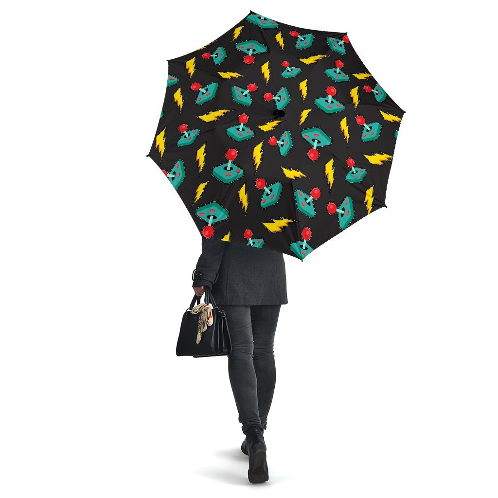 Gaming Joystick Pattern Print Automatic Foldable Umbrella-grizzshop