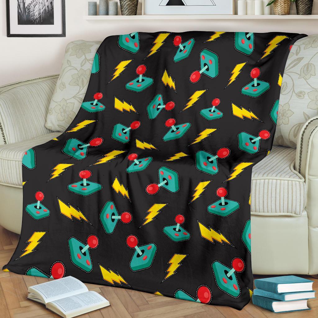 Gaming Joystick Pattern Print Blanket-grizzshop