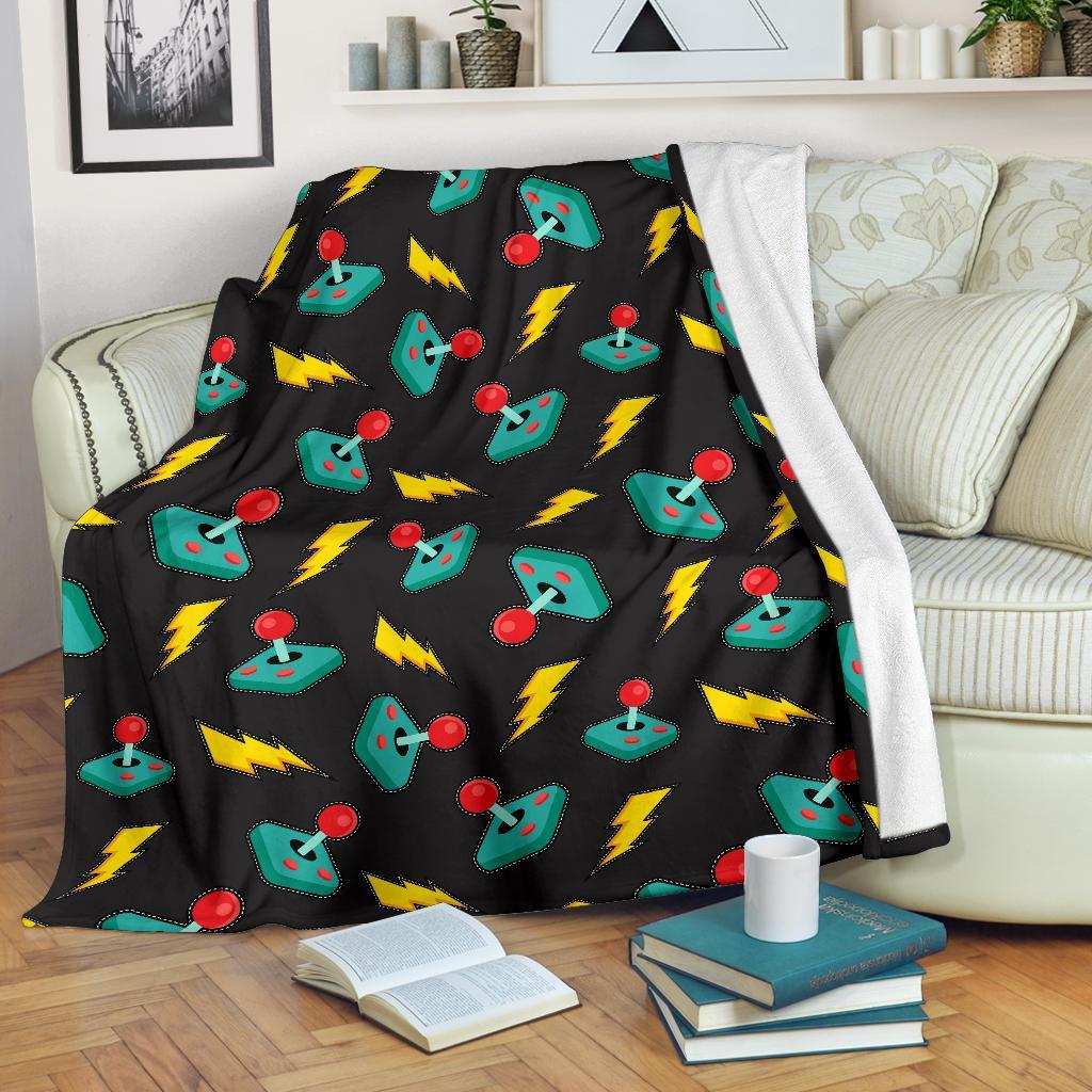 Gaming Joystick Pattern Print Blanket-grizzshop