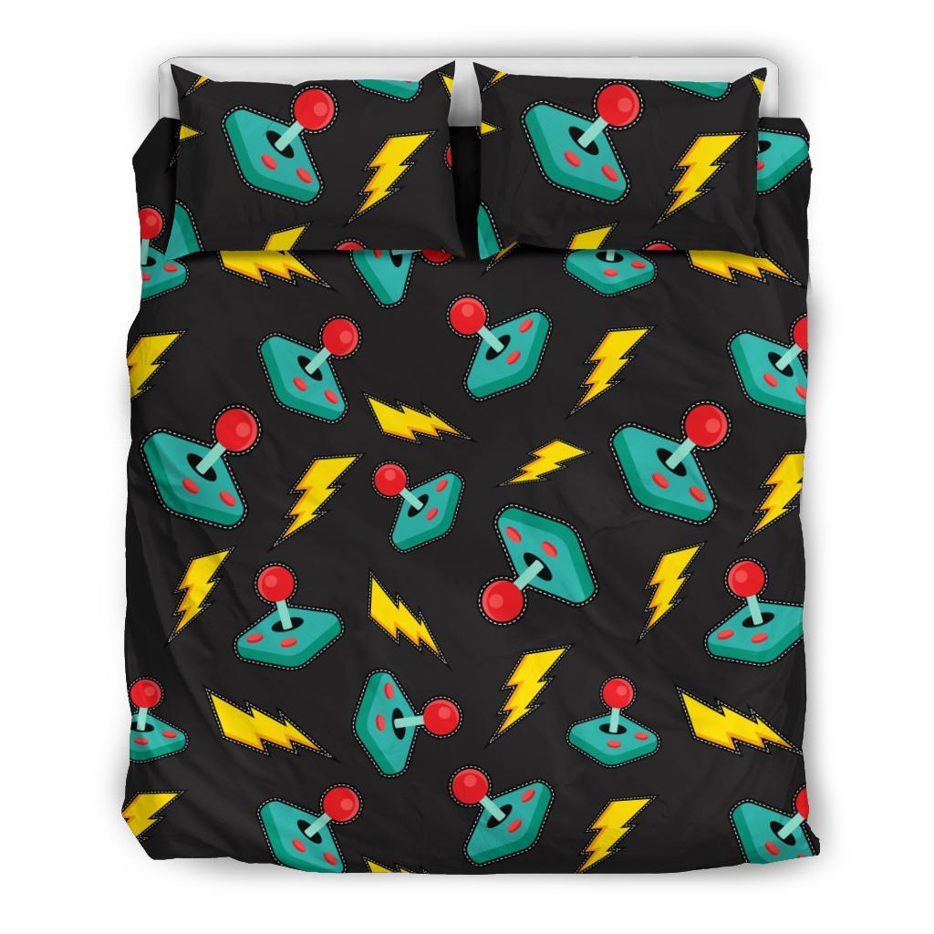 Gaming Joystick Pattern Print Duvet Cover Bedding Set-grizzshop