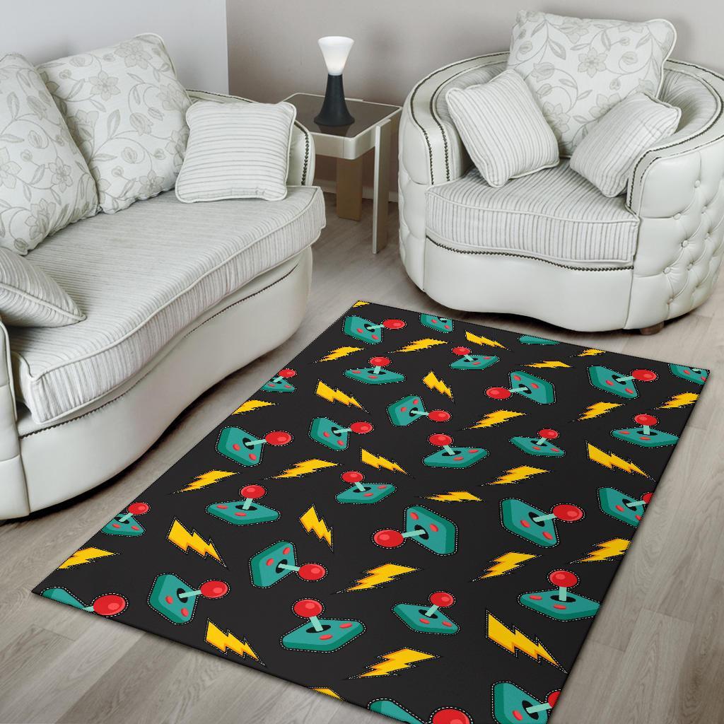 Gaming Joystick Pattern Print Floor Mat-grizzshop