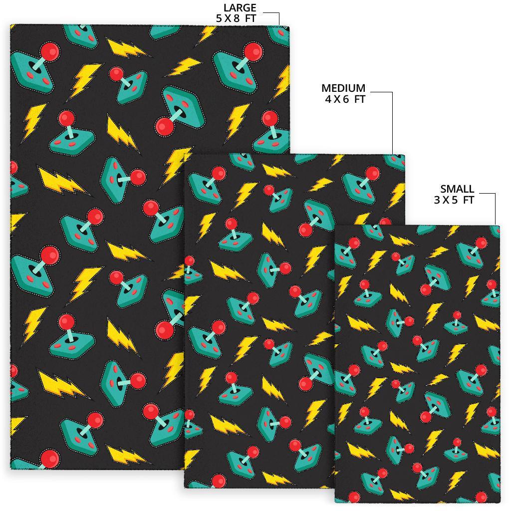 Gaming Joystick Pattern Print Floor Mat-grizzshop