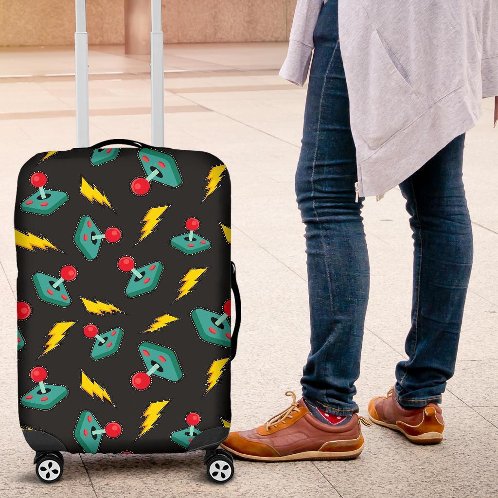 Gaming Joystick Pattern Print Luggage Cover Protector-grizzshop