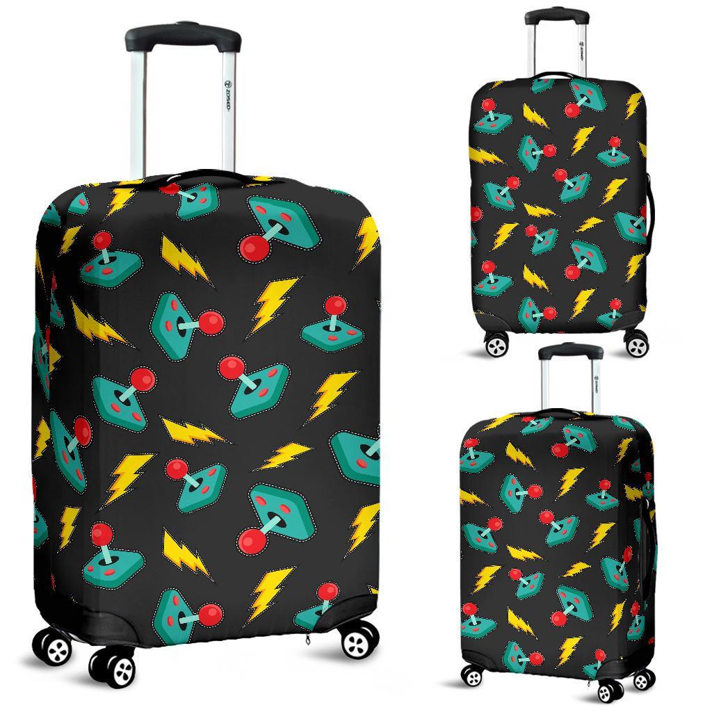 Gaming Joystick Pattern Print Luggage Cover Protector-grizzshop