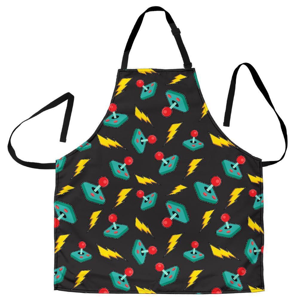 Gaming Joystick Pattern Print Men's Apron-grizzshop