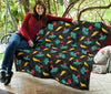 Gaming Joystick Pattern Print Quilt-grizzshop