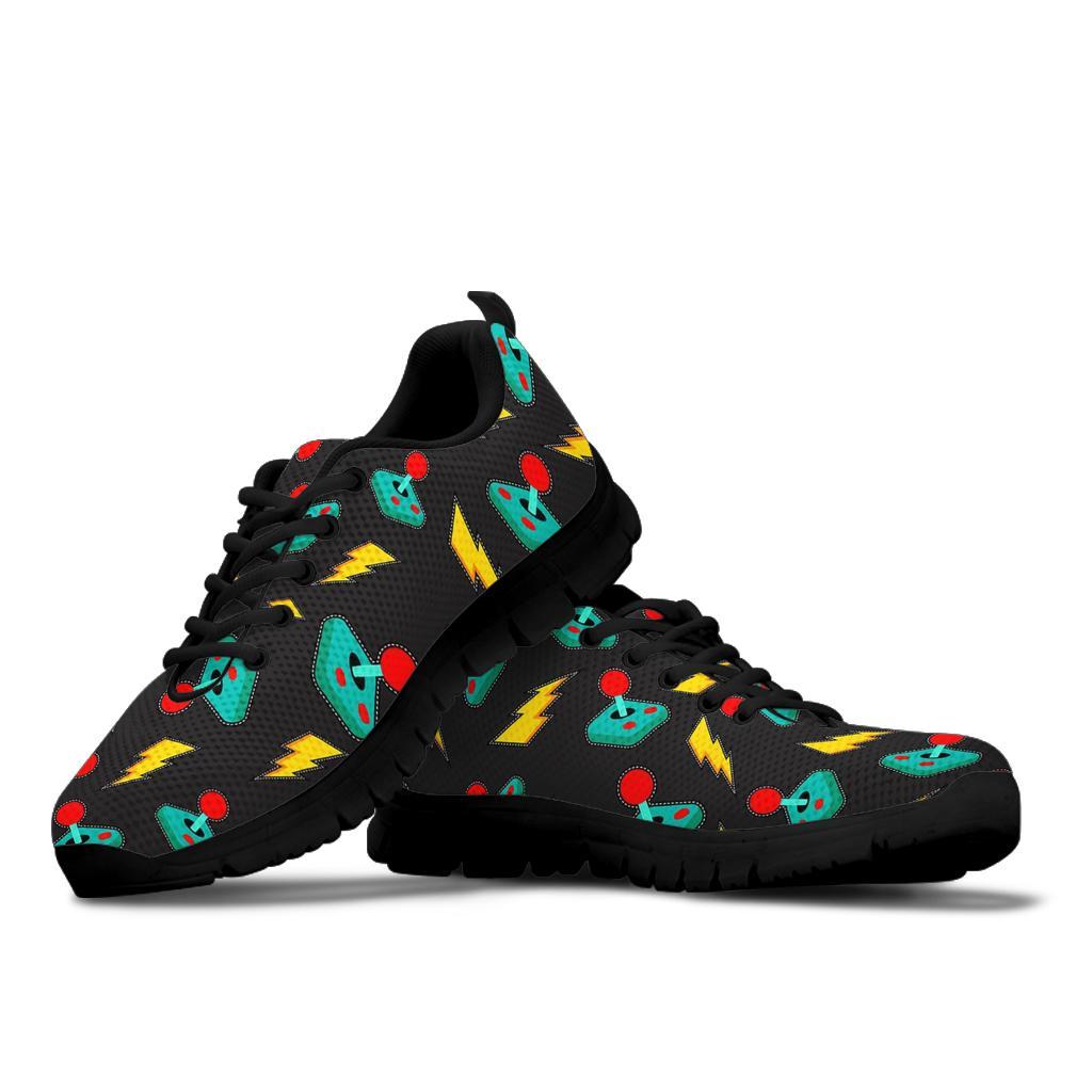 Gaming Joystick Pattern Print Sneaker Shoes For Men Women-grizzshop