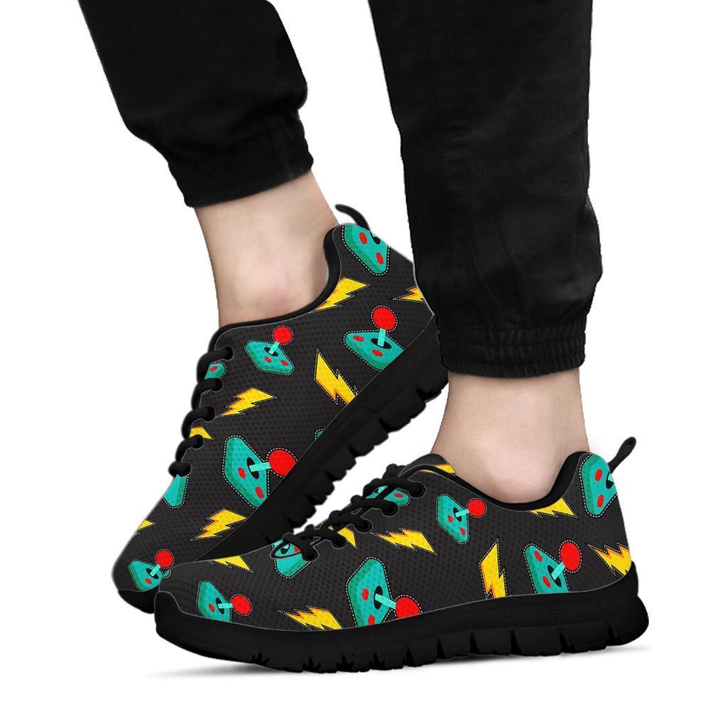 Gaming Joystick Pattern Print Sneaker Shoes For Men Women-grizzshop