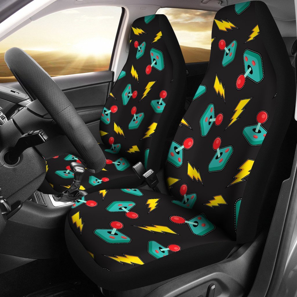 Gaming Joystick Pattern Print Universal Car Seat Cover-grizzshop