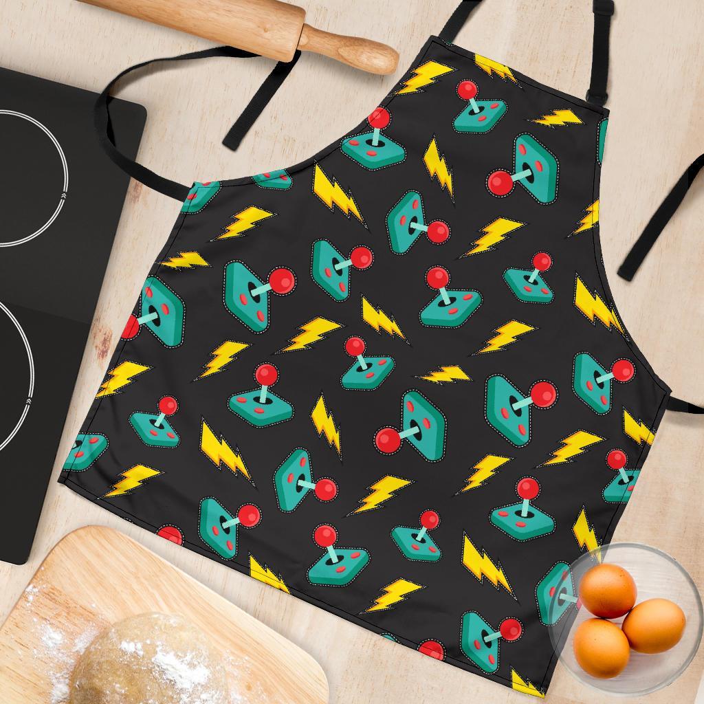 Gaming Joystick Pattern Print Women's Apron-grizzshop