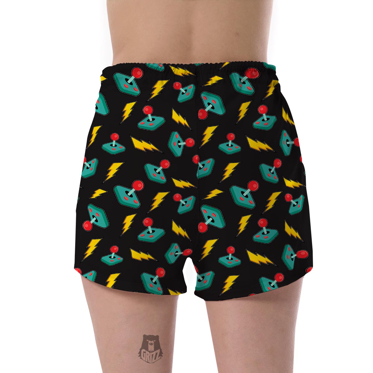 Gaming Joystick Pattern Print Women's Shorts-grizzshop