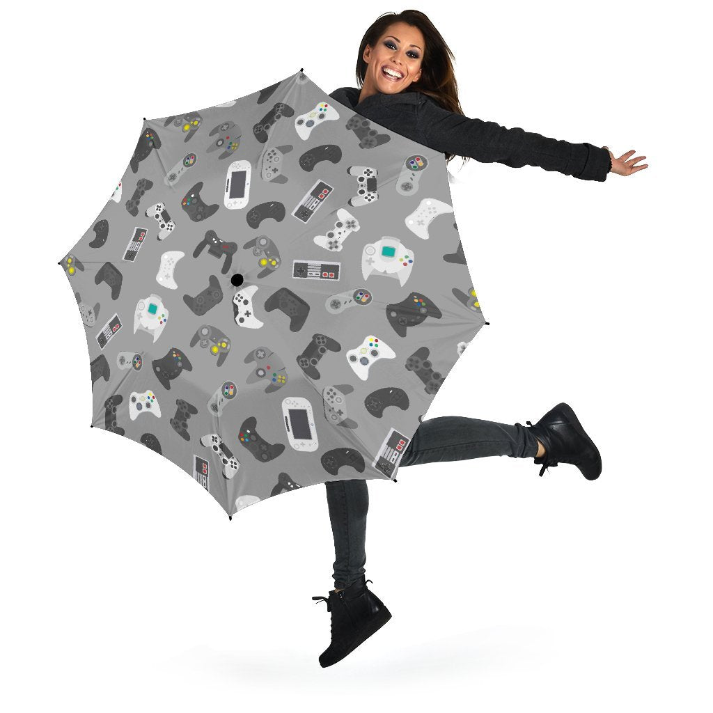 Gaming Joystick Print Pattern Automatic Foldable Umbrella-grizzshop
