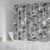 Gaming Joystick Print Pattern Bathroom Shower Curtain-grizzshop