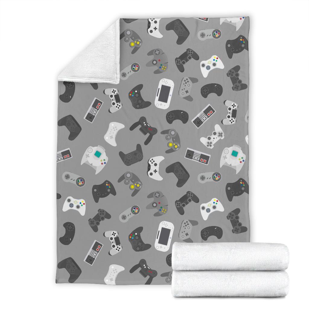 Gaming Joystick Print Pattern Blanket-grizzshop