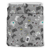 Gaming Joystick Print Pattern Duvet Cover Bedding Set-grizzshop