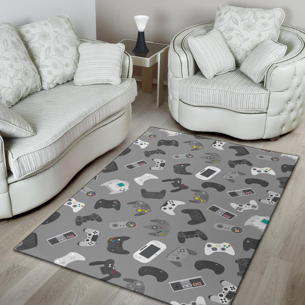 Gaming Joystick Print Pattern Floor Mat-grizzshop