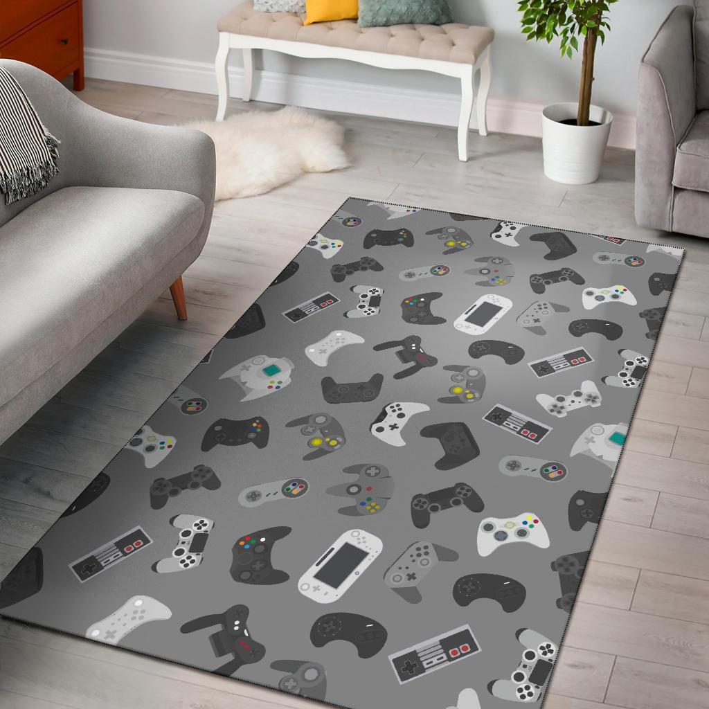 Gaming Joystick Print Pattern Floor Mat-grizzshop