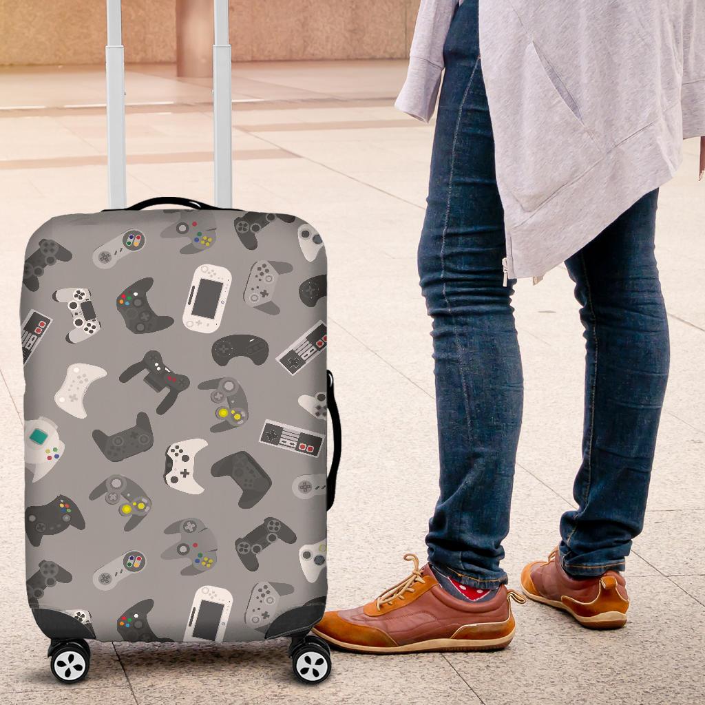 Gaming Joystick Print Pattern Luggage Cover Protector-grizzshop