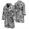 Gaming Joystick Print Pattern Men Long Robe-grizzshop