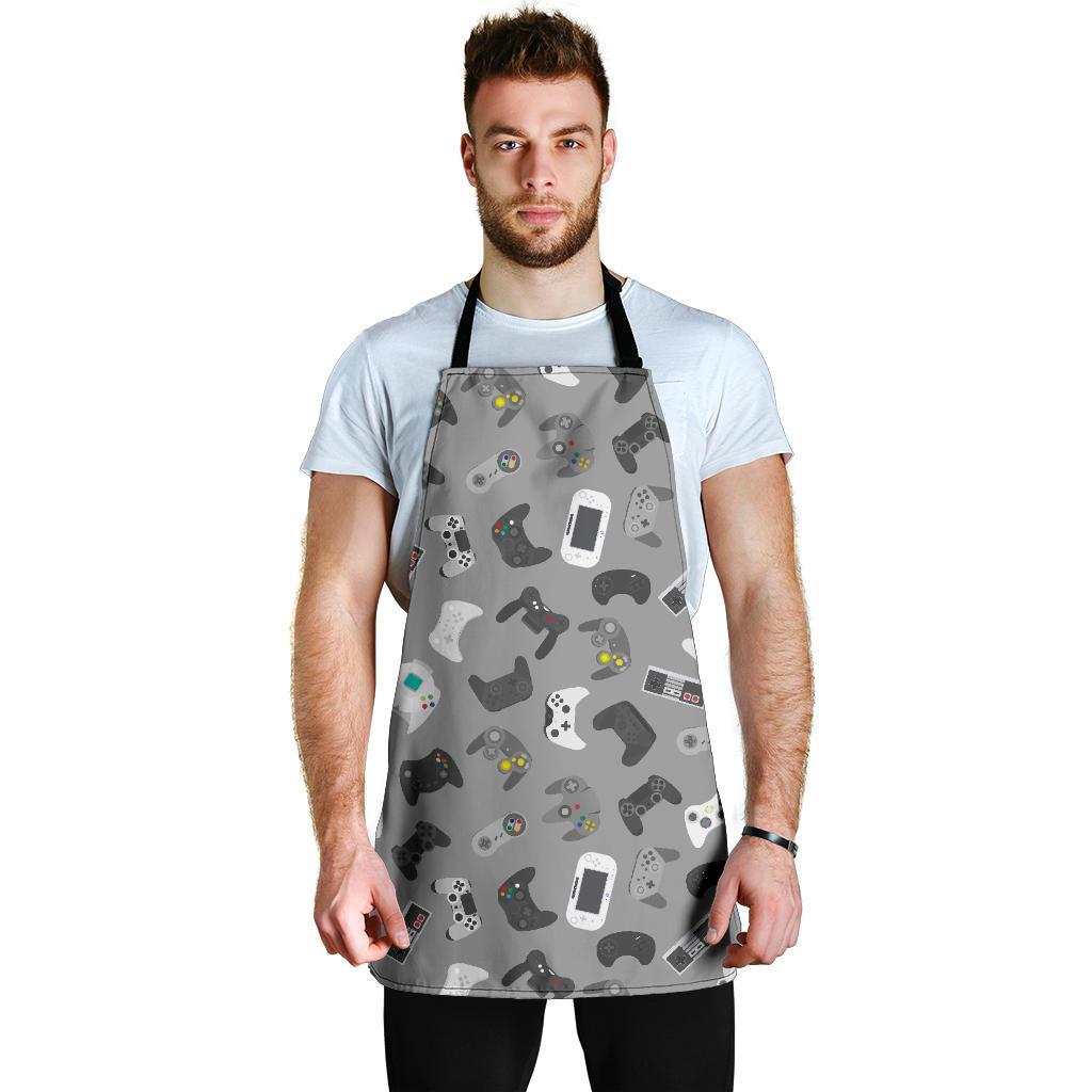 Gaming Joystick Print Pattern Men's Apron-grizzshop