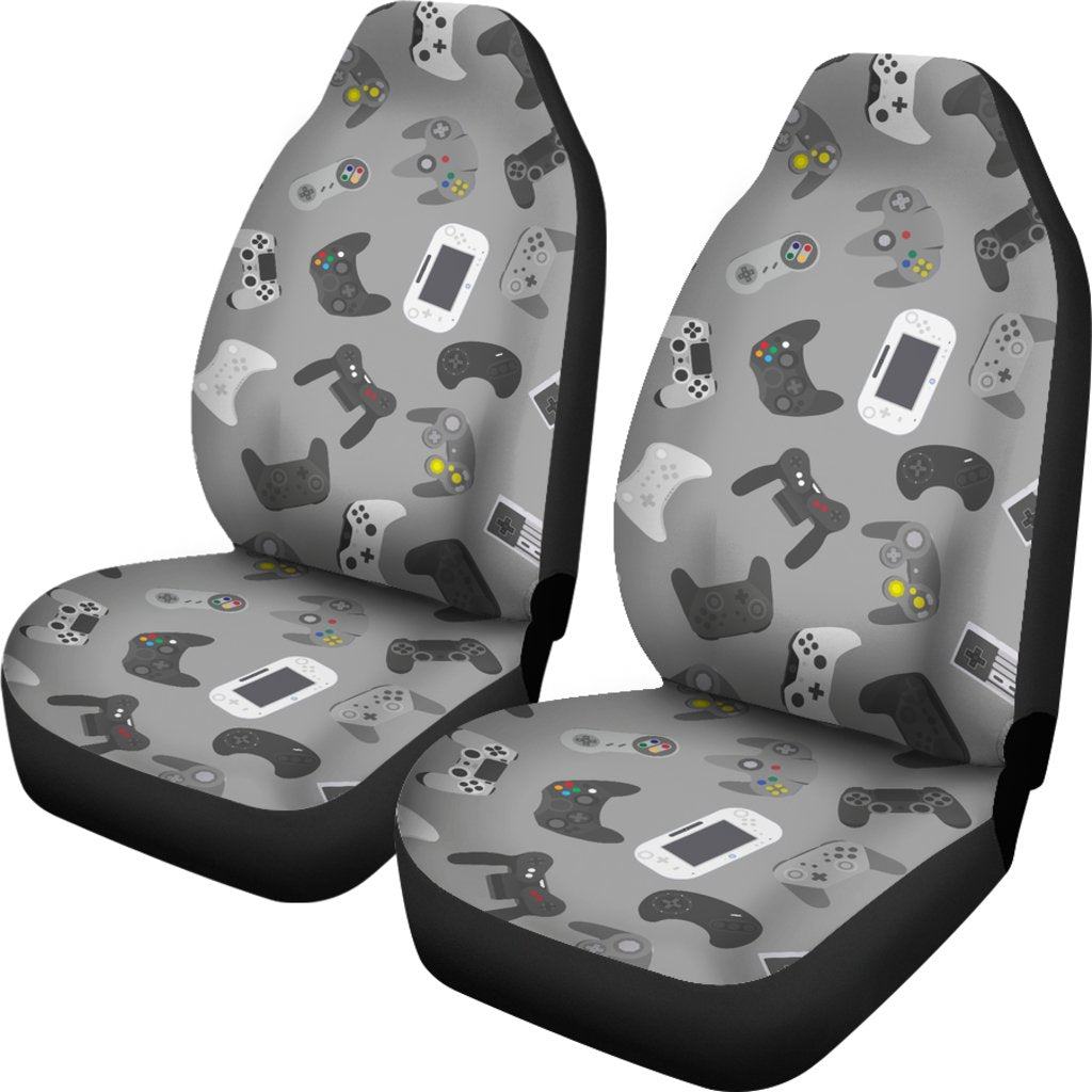 Gaming Joystick Print Pattern Universal Fit Car Seat Covers-grizzshop