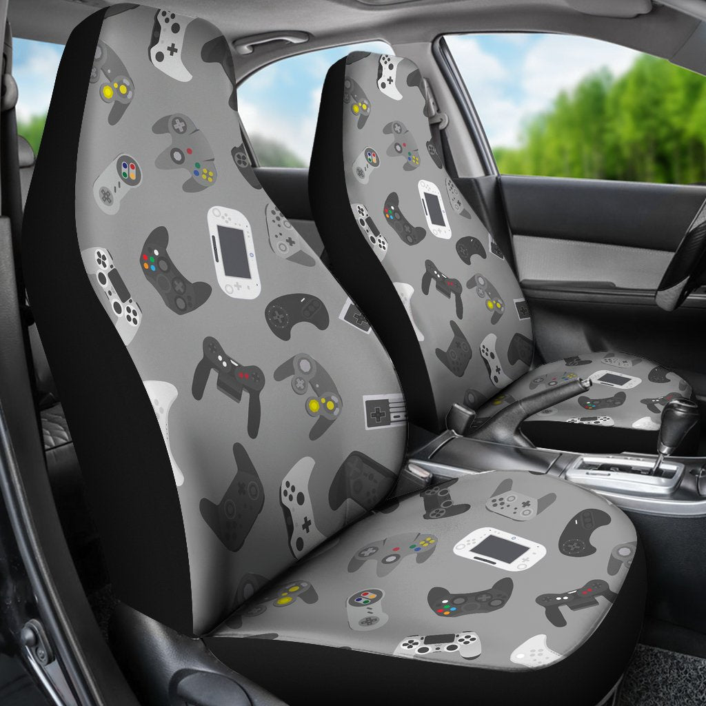 Gaming Joystick Print Pattern Universal Fit Car Seat Covers-grizzshop