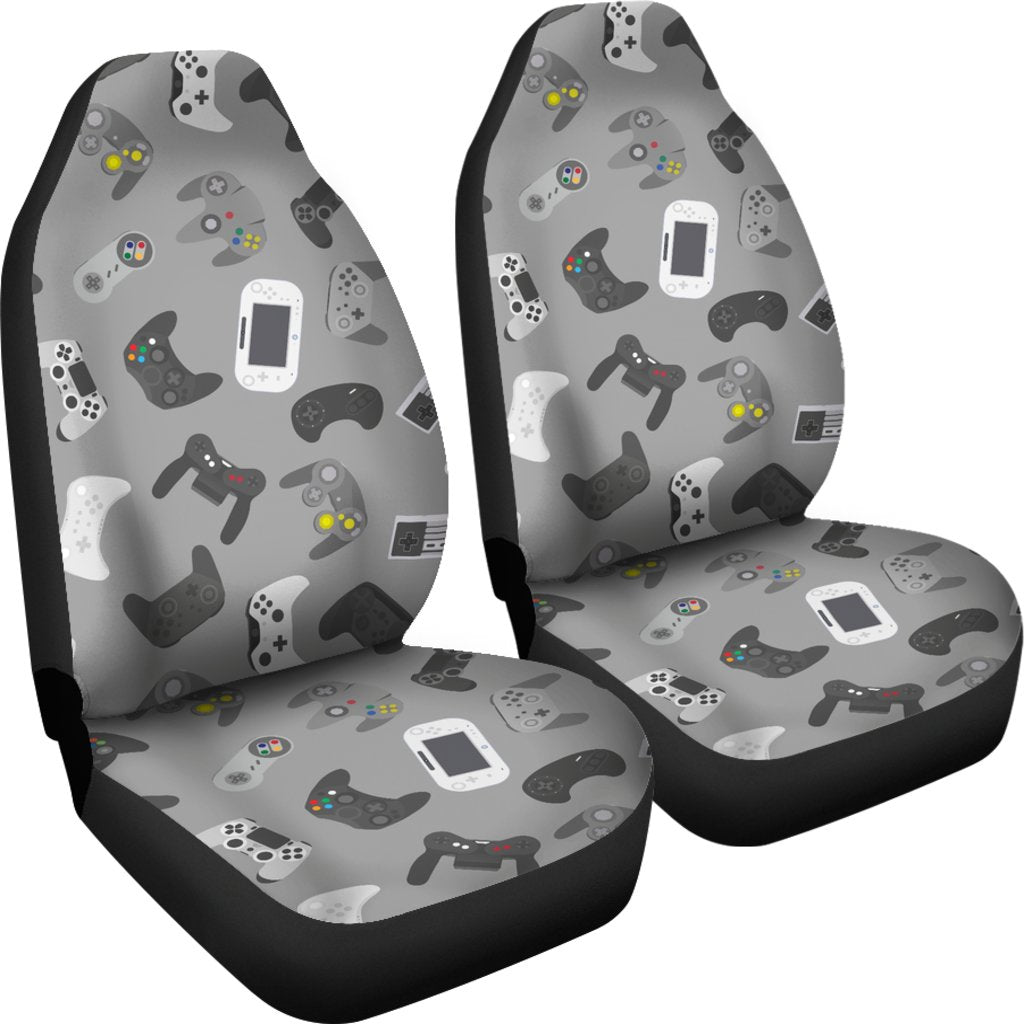 Gaming Joystick Print Pattern Universal Fit Car Seat Covers-grizzshop