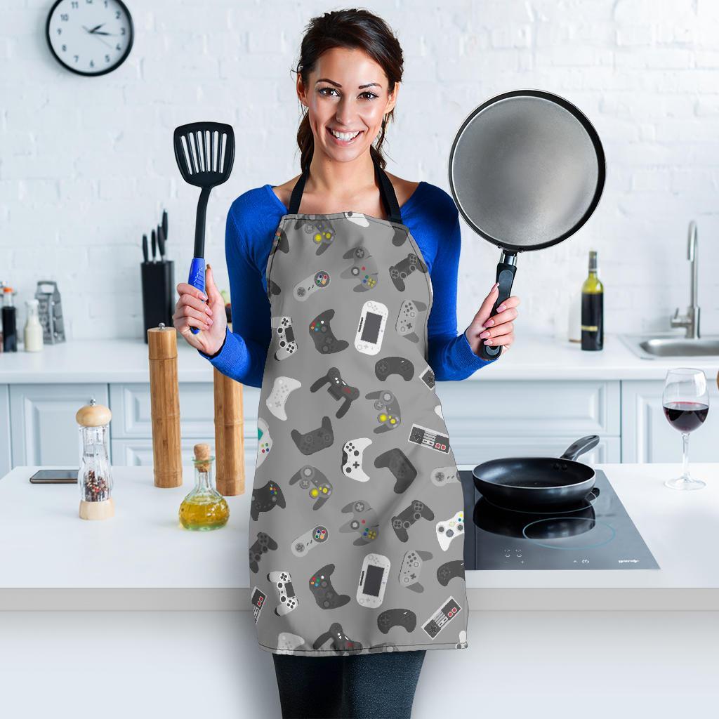 Gaming Joystick Print Pattern Women's Apron-grizzshop