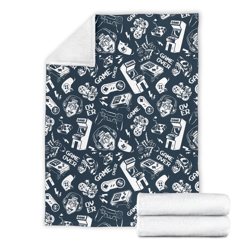 Gaming Pattern Print Blanket-grizzshop