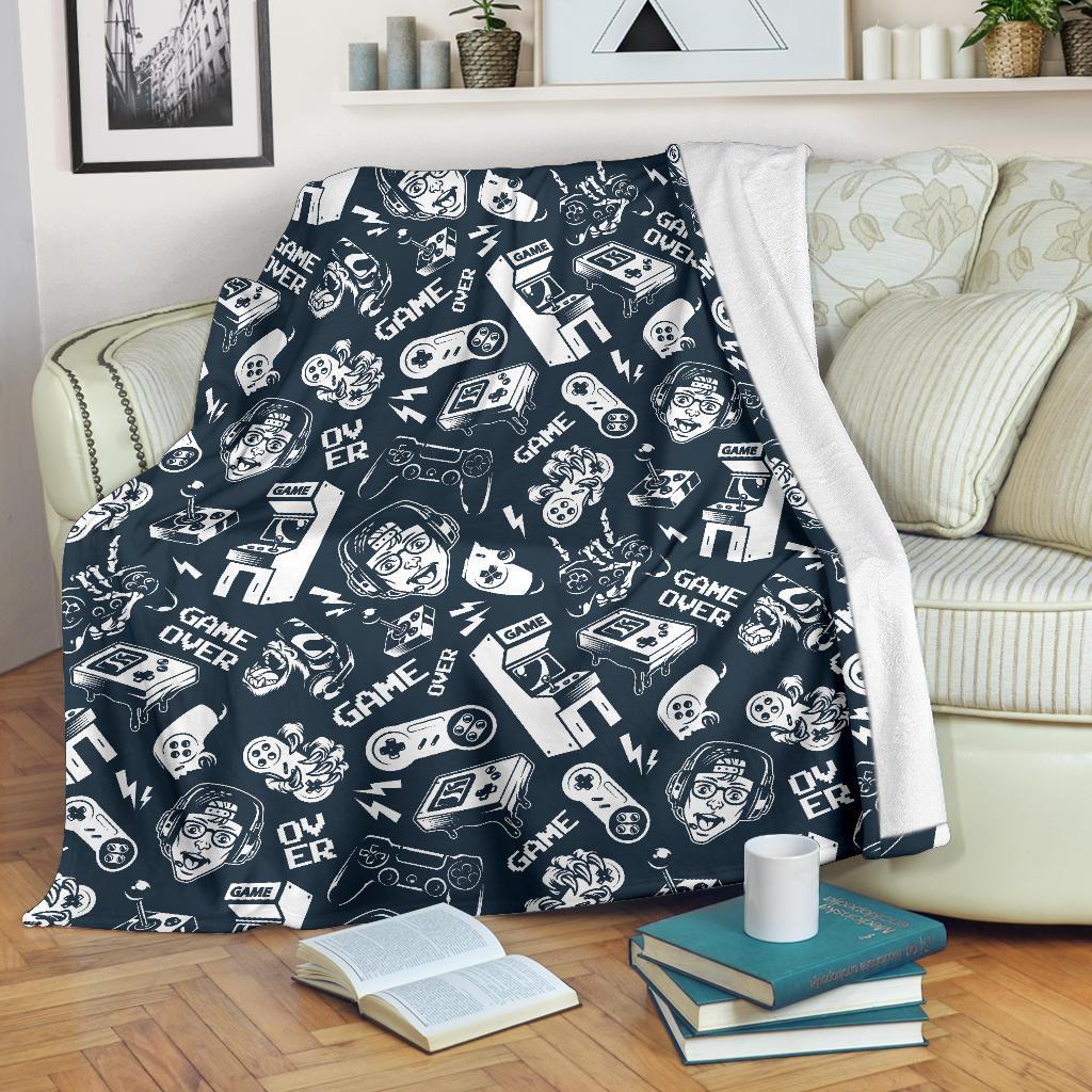 Gaming Pattern Print Blanket-grizzshop